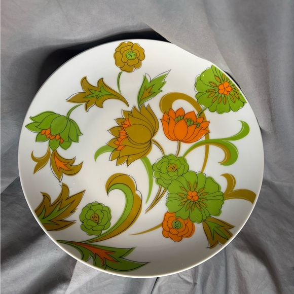 Vintage Mikasa Eclipse Everglade 5870 Floral 10’’ Dinner Plate Set of 5